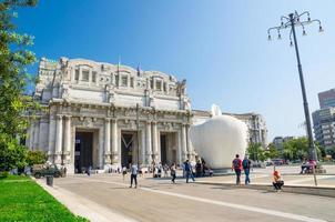 Milan, Italy, September 9, 2018 Milano Centrale stazione railway train station, Milan, Italy photo