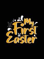 Happy Easter Day Typography lettering T-shirt Design vector