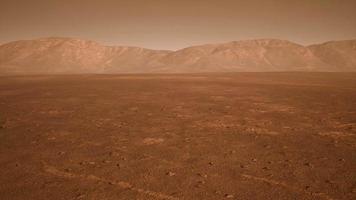 Fantastic martian landscape in rusty orange shades video