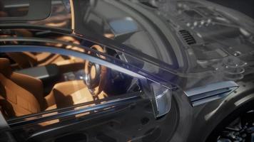 moteur et autres pièces visibles dans la voiture video