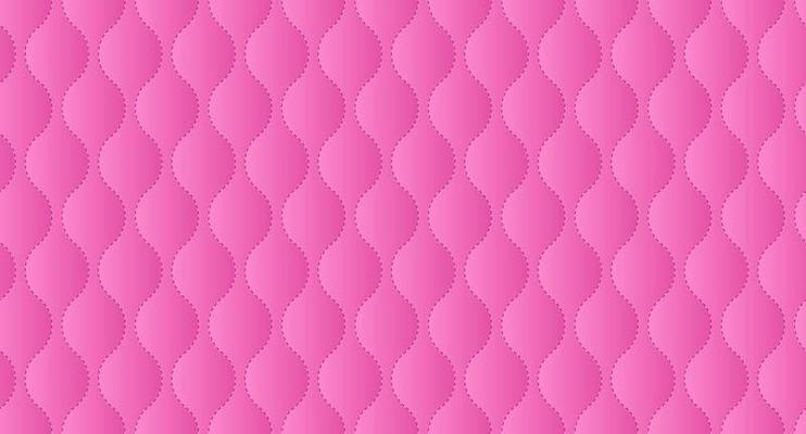 Simple upholstery quilted background. Pink leather texture sofa backdrop. Vector illustration