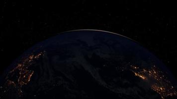 globe terrestre planète à partir de l'orbite spatiale video