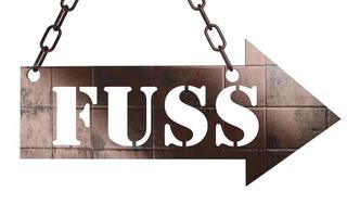 fuss word on metal pointer photo