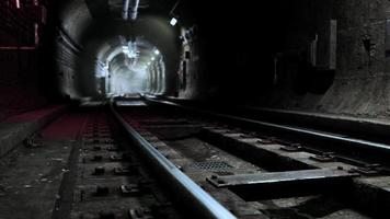 Deep metro tunnel under construction video