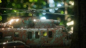 old rusted military helicopter video