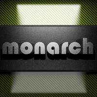 monarch word of iron on carbon photo