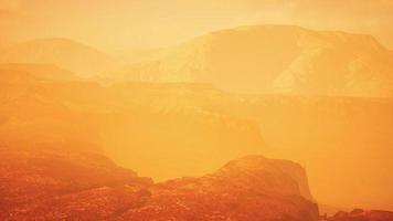 Morning fog in desert Sinai video