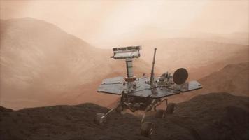 Opportunity Mars exploring the surface of red planet video