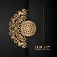 Gold Background With Mandala Design vector