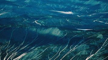 Aerial view of the mountains with glacier video