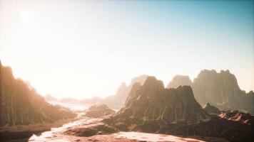 An aerial drone shot of the red rocks canyon video