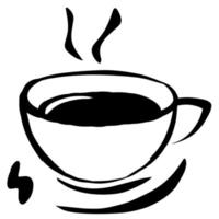 silueta de vector de taza de café