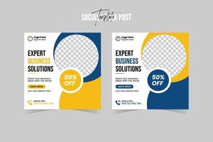 Corporate Business Social media post template vector