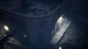 Aerial view of Old factory video