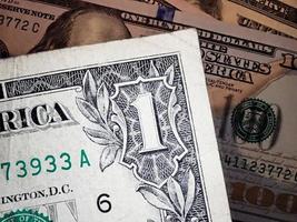 Background of US dollar bills. United states money. photo