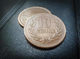 JAPANESE COIN MONEY, CURRENCY, CONCEPT, BUSINESS photo