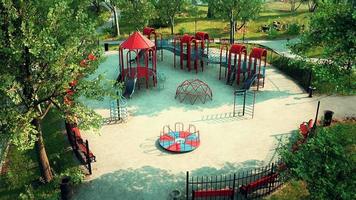 children's playground empty and quiet because of the coronavirus pandemic video