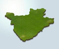 Ilustración de mapa 3d de burundi foto