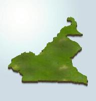 Ilustración de mapa 3D de Camerún foto