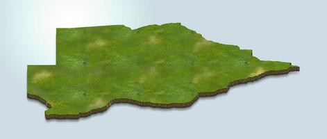 3D map illustration of Botswana photo