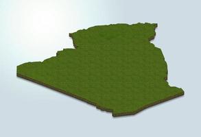 Ilustración de mapa 3D de Argelia foto