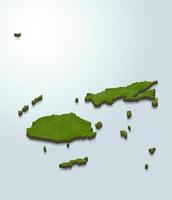 Ilustración de mapa 3d de fiji este foto
