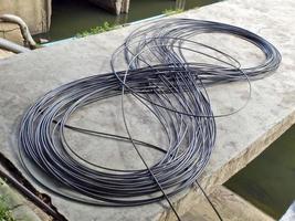 Electric wire coil is eight. photo
