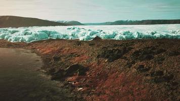 Alaska glacier in mountains landscape video