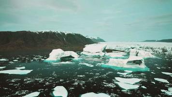 gran glaciar en la costa de la Antártida una soleada tarde de verano video