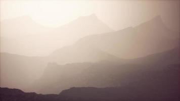 morning fog in mountain of Afghanistan video