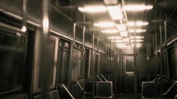 Inside of New York Subway empty car video