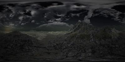 VR 360 Huge Dark Clouds over Scottish Highlands video