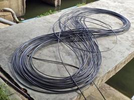 Electric wire coil is eight. photo