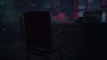 petit bureau rétro la nuit video