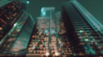 Abstract urban night light bokeh defocused background video