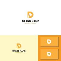 2 conceptos diseño de logotipo letra d y p. logotipo de doble sentido. logotipo minimalista de estilo moderno y simple vector