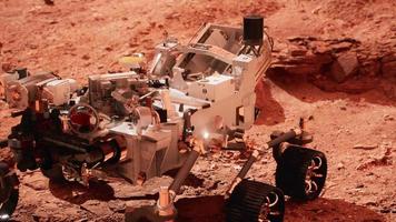 mars rover ausdauer erkundet den roten planeten. von der nasa bereitgestellte elemente. video