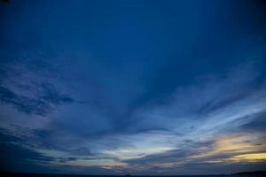 Colorful sunset over sea photo