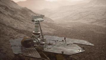 Opportunity Mars exploring the surface of red planet video