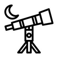 icono de binoculares de luna adecuado para momentos islámicos de ramadán vector