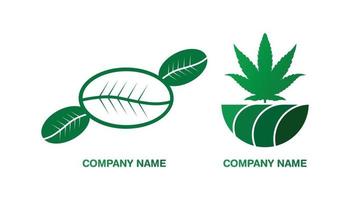 logotipo de planta natural para negocios de vectores premium