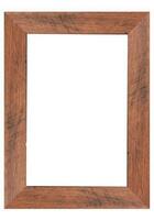 marco de madera aislado sobre fondo blanco. con trazado de recorte. foto