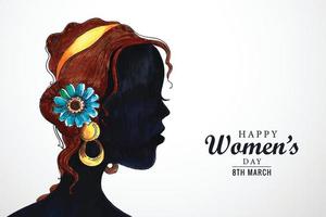 hermoso fondo de tarjeta de invitación del día internacional de la mujer vector