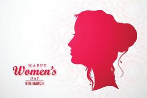 diseño de tarjeta de concepto de celebraciones del día de la mujer feliz vector