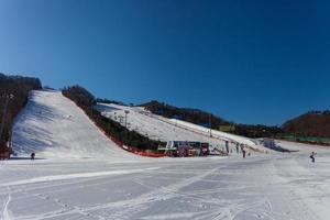 View at Vivaldi Park Ski World in Hongcheon city, Gangwon Province, South Korea on March 7, 2014. photo