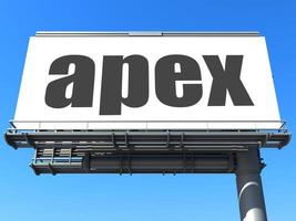 apex word on billboard photo