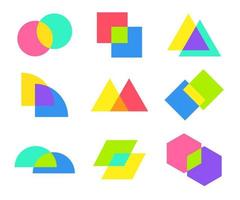 elementos de menfis forma de estructura de objeto de línea geométrica simple vector