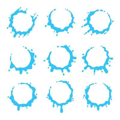 splashing water circle text frame For decorating Songkran festival posters.