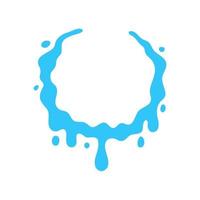 splashing water circle text frame For decorating Songkran festival posters. vector
