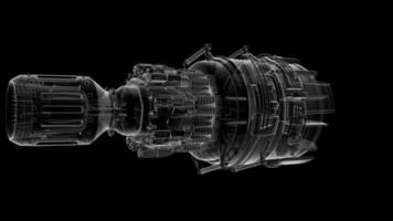 Loop Rotate Jet Engine Turbine video